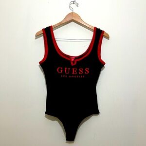 Guess || woman’s black and red Bodysuit size Xl